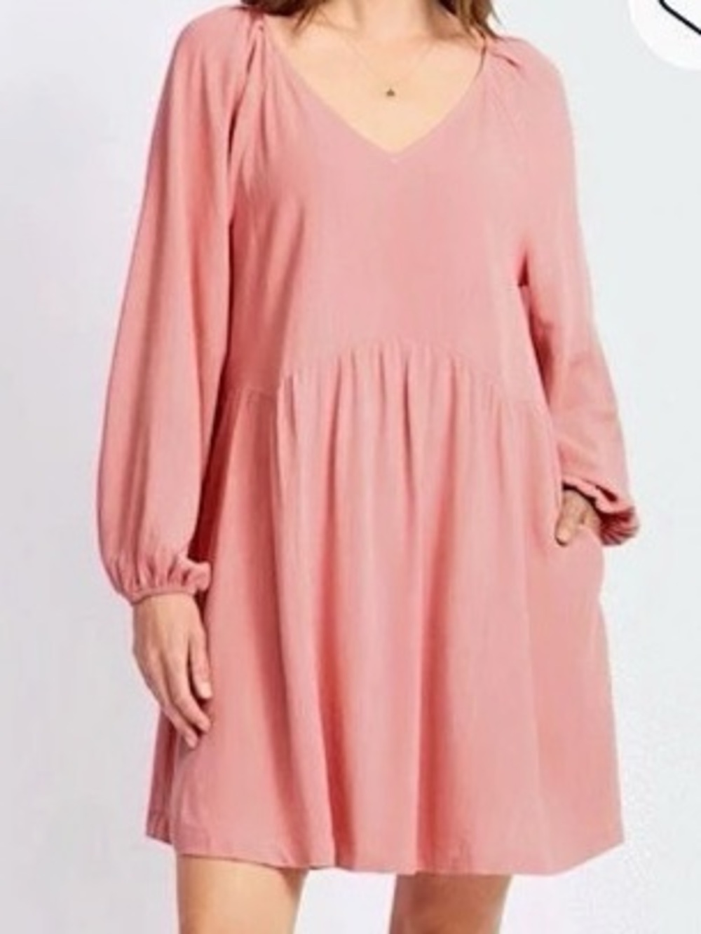Nine Britton Alaska Tie-Back Shift Dress Pink Mini Dress Like New